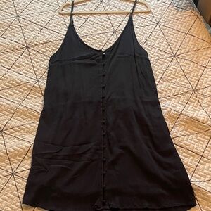 Roxy Navy Mini Dress with Button Detail